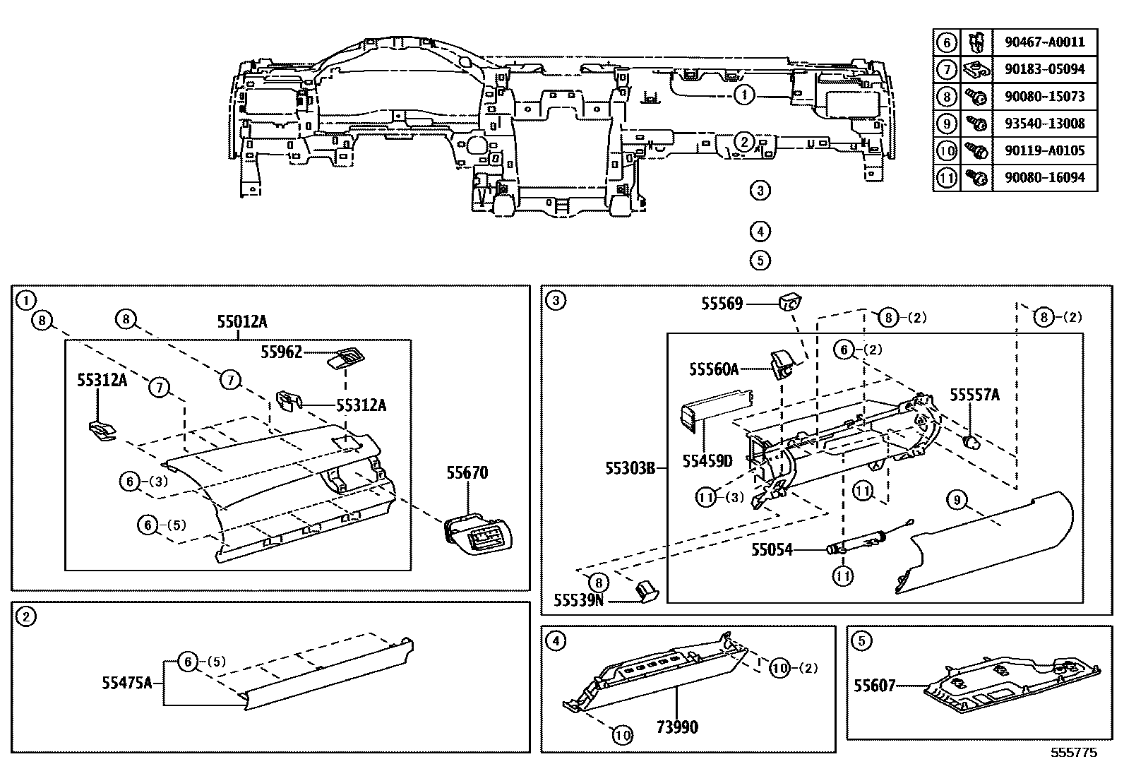 COVER SUB-ASSY, INSTRUMENT PANEL UNDER, NO.2